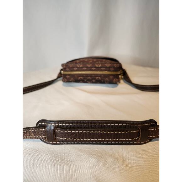 Louis Vuitton Danube Monogram Crossbody Bag Mini Lin Line Brown Vintage LV - Picture 13 of 16